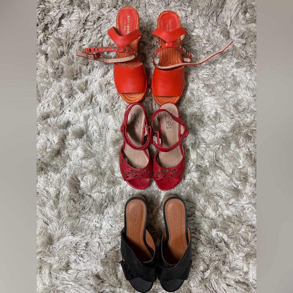 Bundle of 3 sandals Miz Mooz, Coach, Kate Spade ♠️ size 36